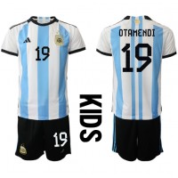 Dětský Fotbalový dres Argentina Nicolas Otamendi #19 MS 2022 Domácí Krátký Rukáv (+ trenýrky)